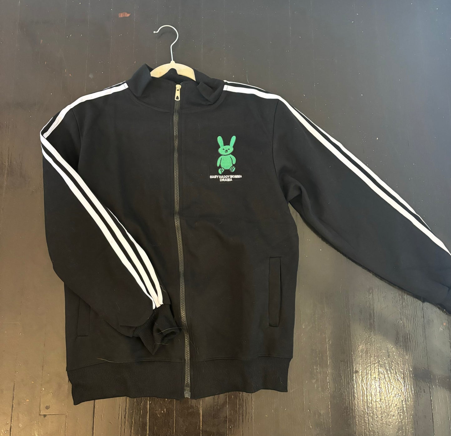 Baby Daddy Momma Drama Black track suit jacket