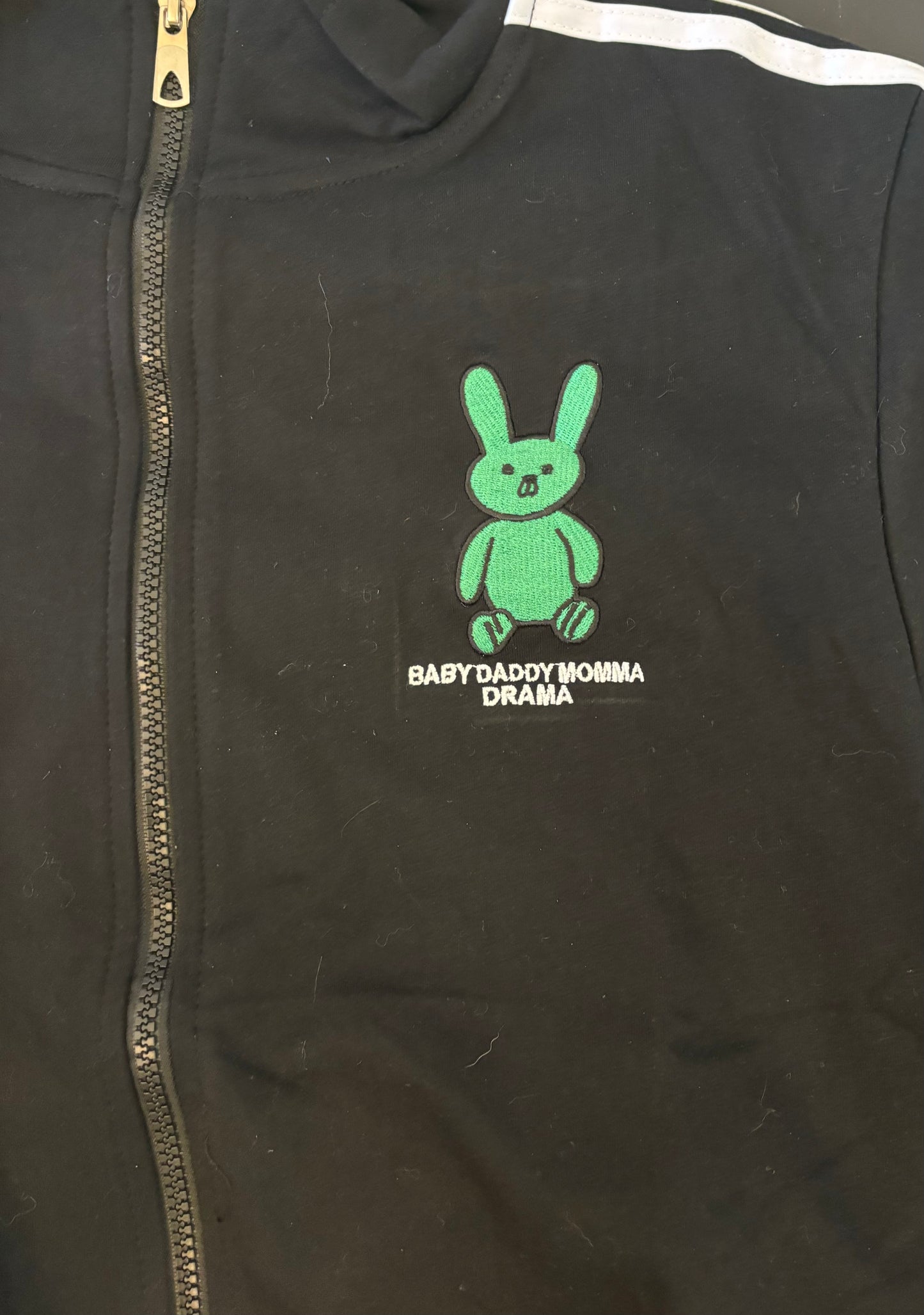 Baby Daddy Momma Drama Black track suit jacket