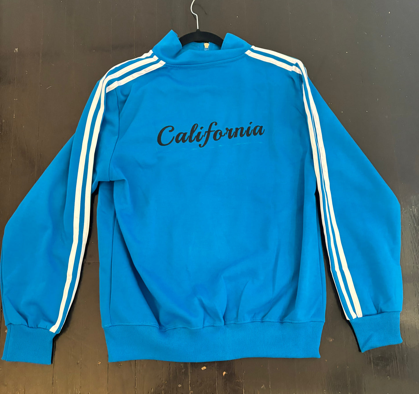 Baby Daddy Momma Drama Black track suit jacket in Blue