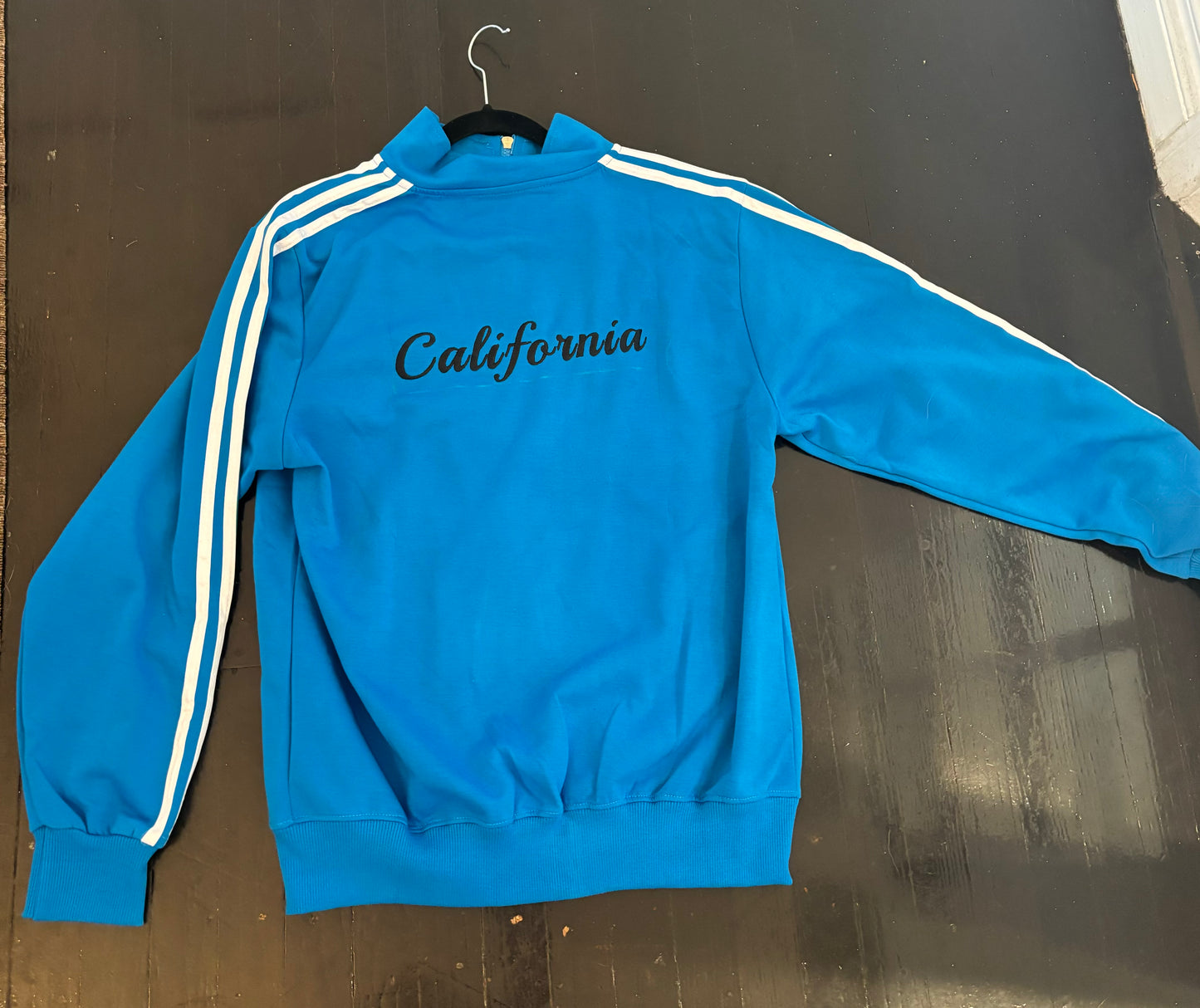 Baby Daddy Momma Drama Black track suit jacket in Blue