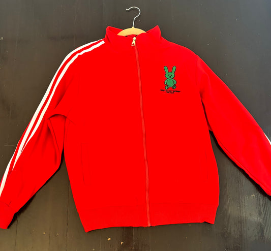 Baby Daddy Momma Drama Black track suit jacket in Red