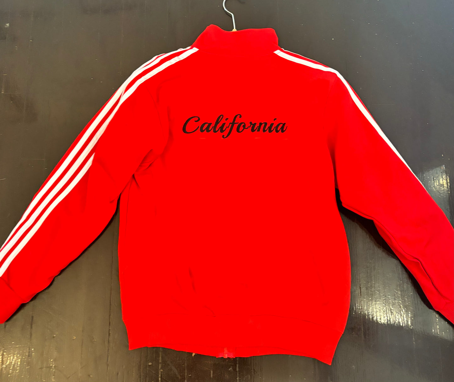 Baby Daddy Momma Drama Black track suit jacket in Red
