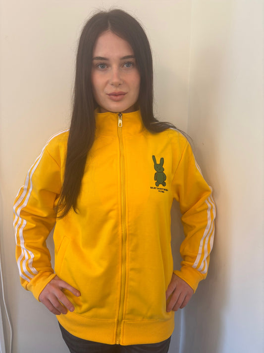 Baby Daddy Momma Drama Black track suit jacket in Yellow
