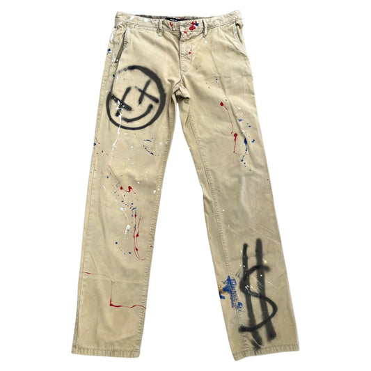Splatter and Grafiti Khaki Pants