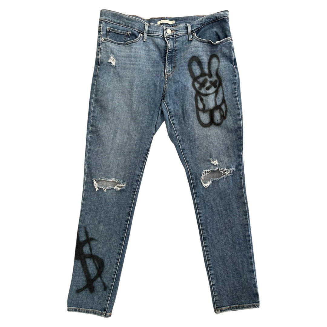 Graffiti denim Pants