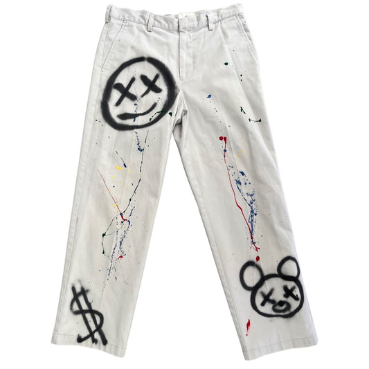 Hand painted Graffiti Khaki's Pants