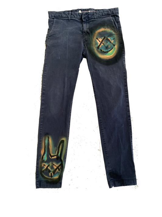 Neon Hand-painted Pants