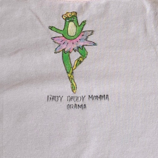 Maxwell the Ballerina Frog Purple Crop Top